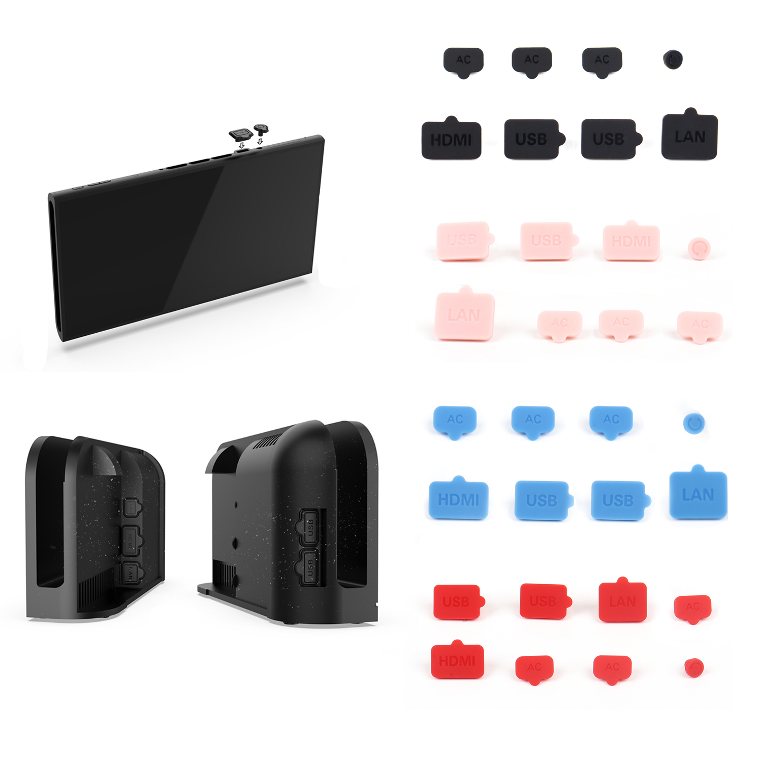 Console Dust Cover - Silikonowa zaślepka przeciwkurzowa USB HDMI Type