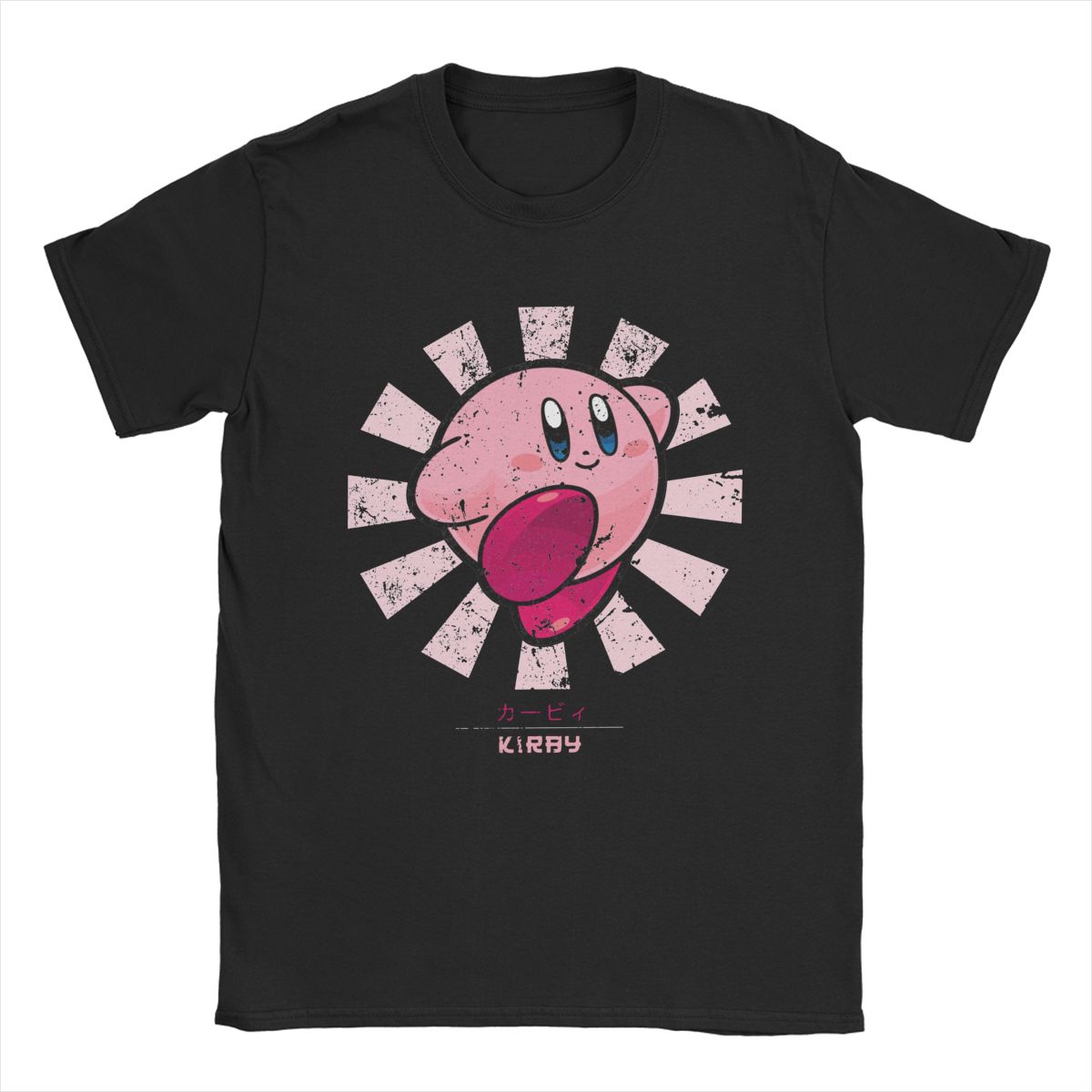 Retro Gaming T Shirts - Koszulki Retro z Kirbym w Japońskim